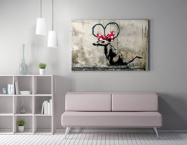 Wallity Lienzo Decorativo Banksy WY21 (70 x 100 cm)